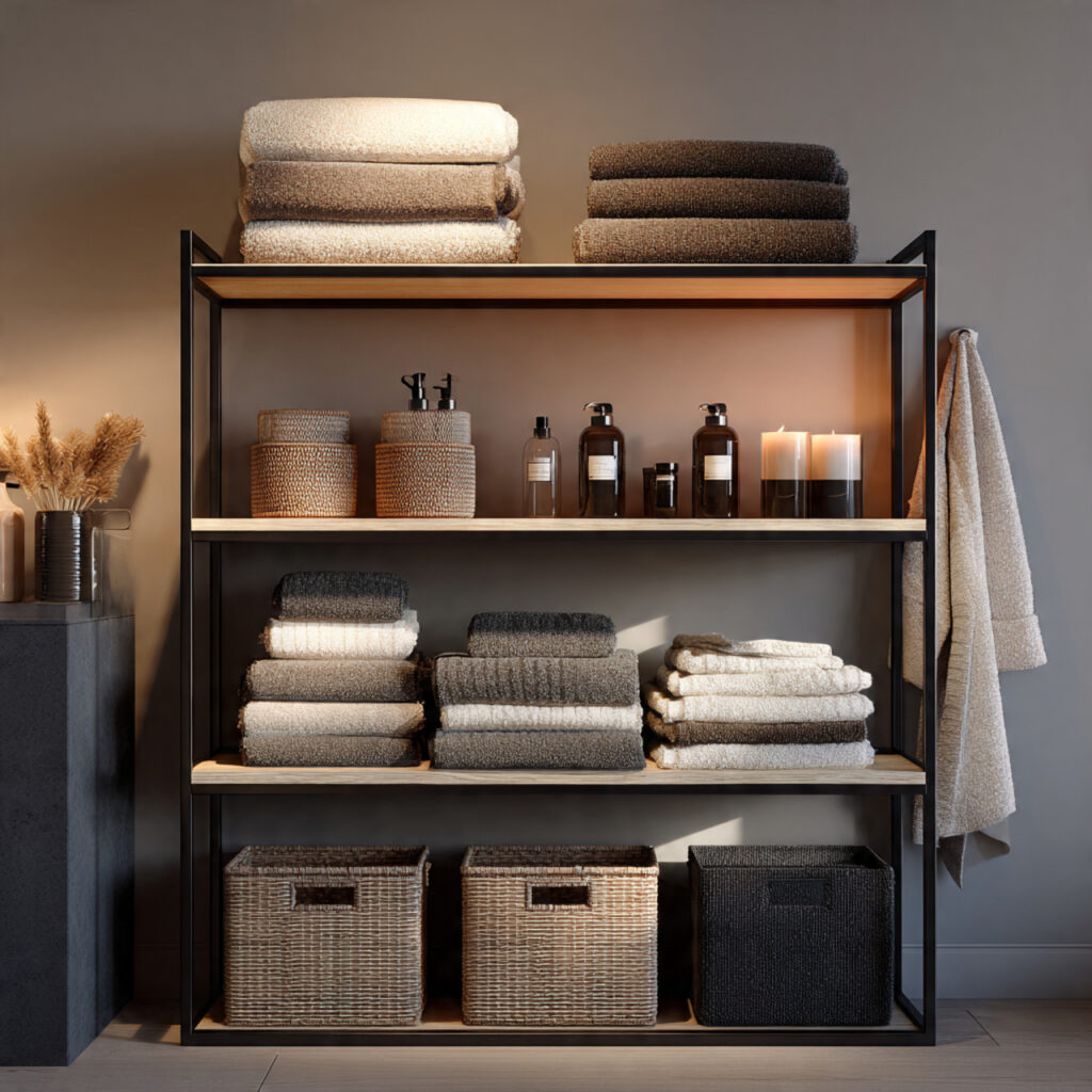 30 Bathroom Organizer Ideas 2026 That Make Small & Modern Bathrooms Shine 7 Open Shelf Bathroom Organizer Ideas