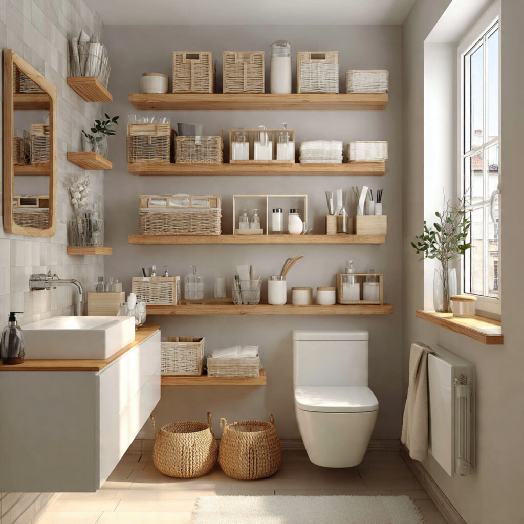 30 Bathroom Organizer Ideas 2026 That Make Small & Modern Bathrooms Shine 3 Wall-Mounted Bathroom Organizer Ideas