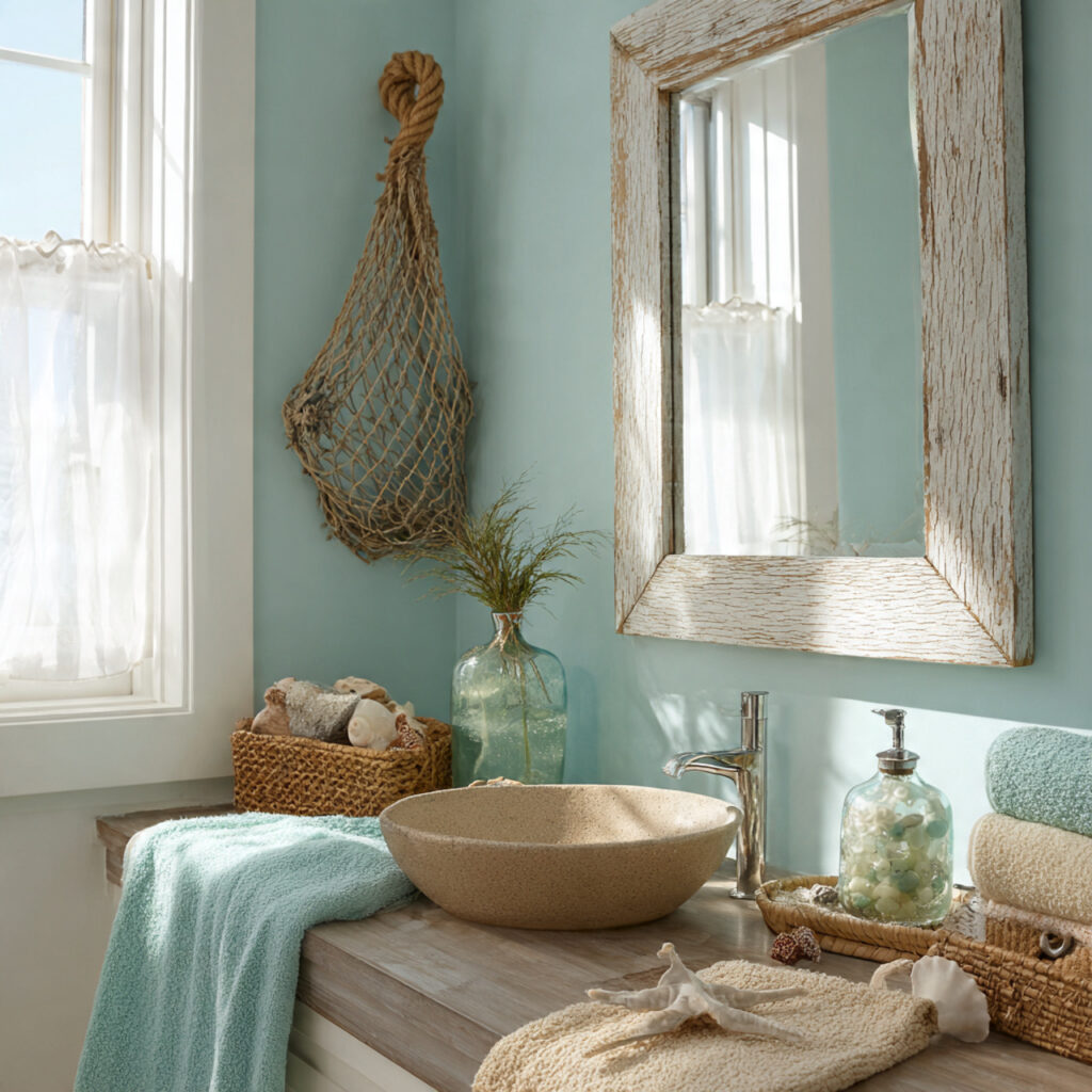 29 Fresh Spring Bathroom Decor Ideas to Try Now 17 Coastal Theme Element Ideas