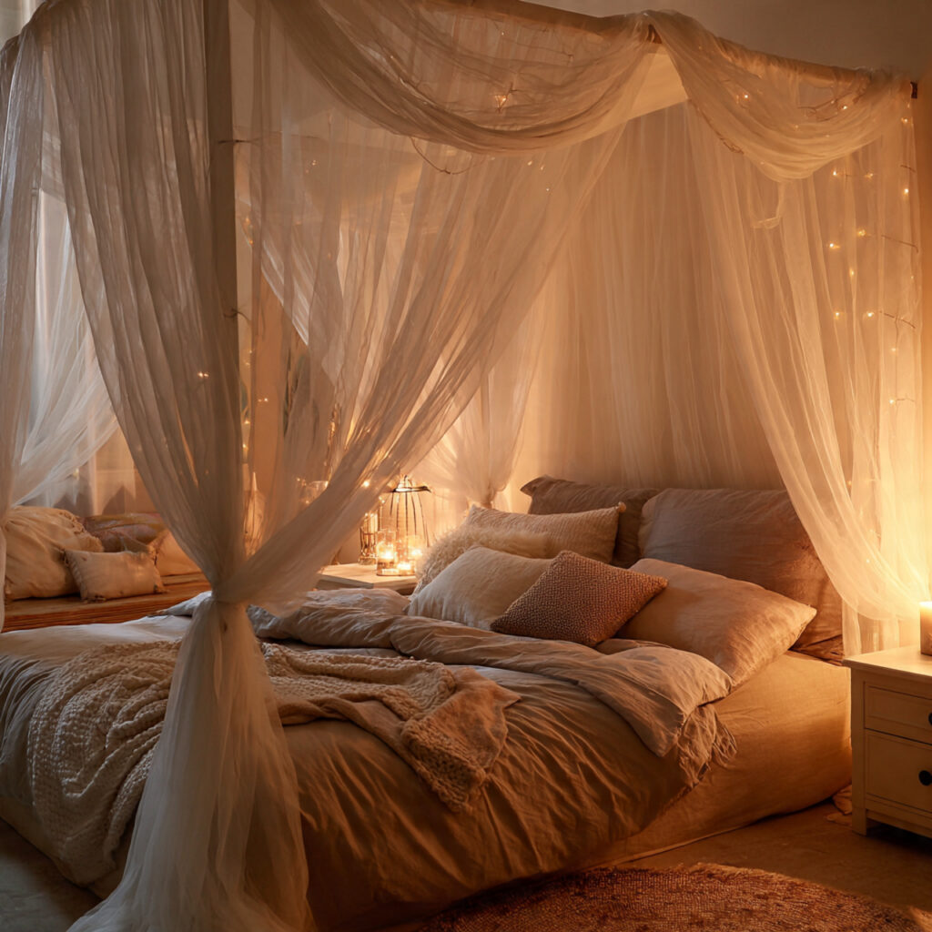 Romantic Canopy Bed Valentines Day Ideas
