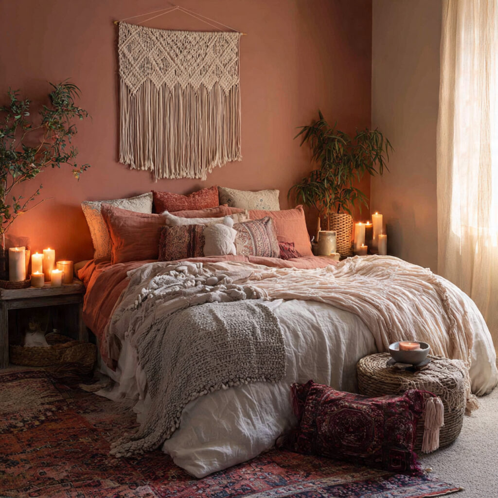 Boho Valentines Day Romantic Bedroom Decor Ideas