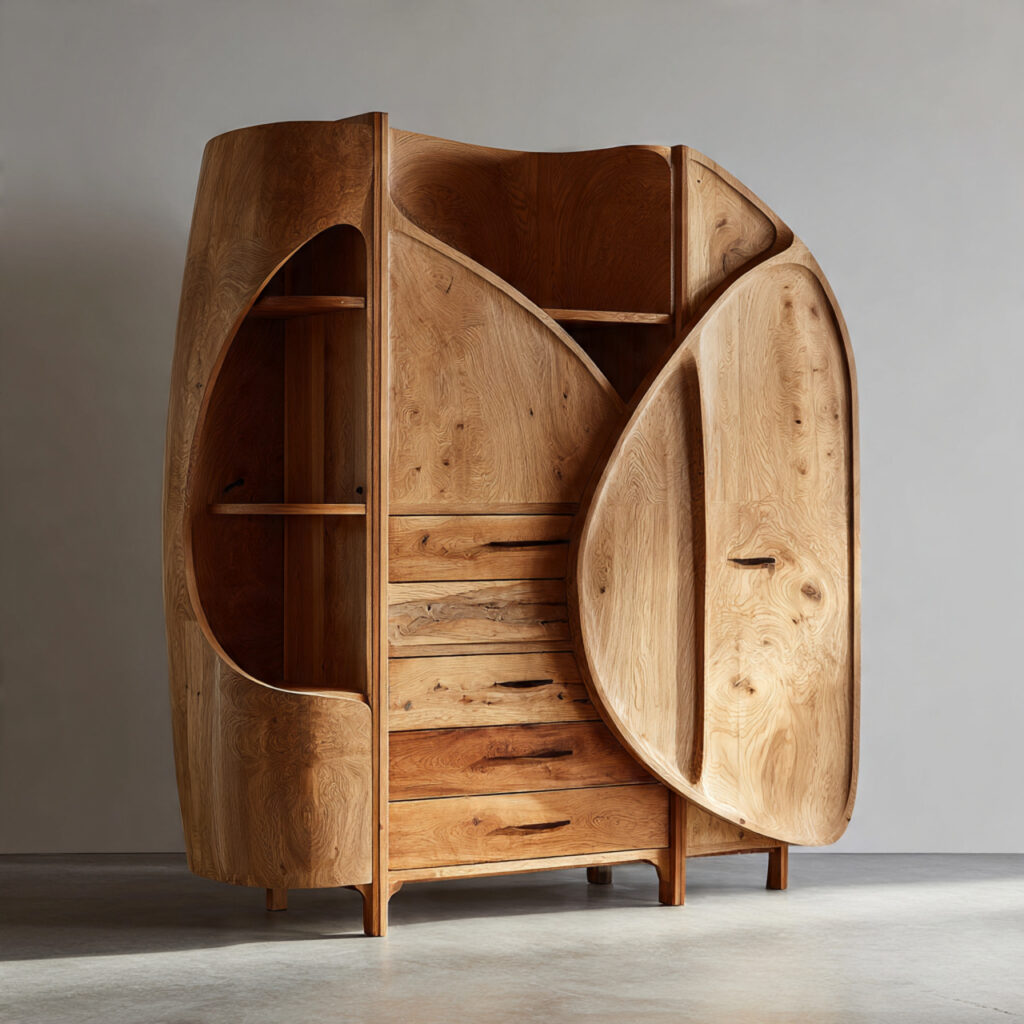Curved Asymmetrical Armoires