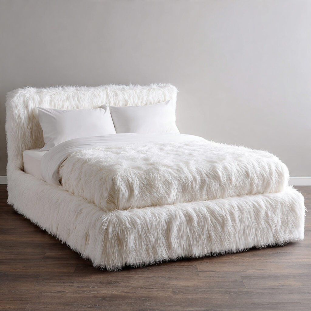 Faux-Fur Upholstered Ottoman Beds