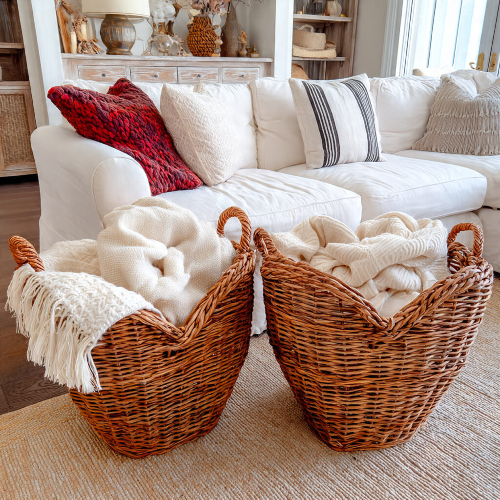 Heart Shaped Wicker Baskets