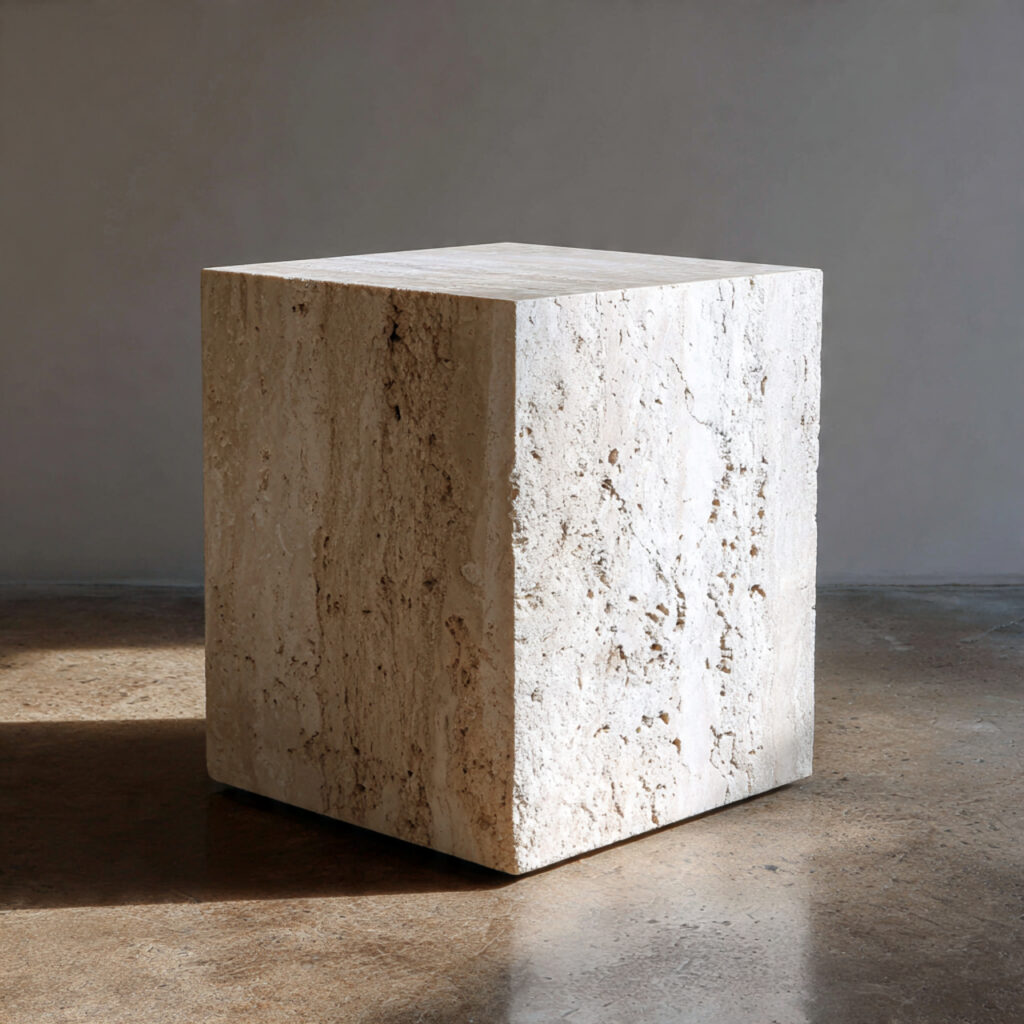 Monolithic Stone Bedside Pedestals