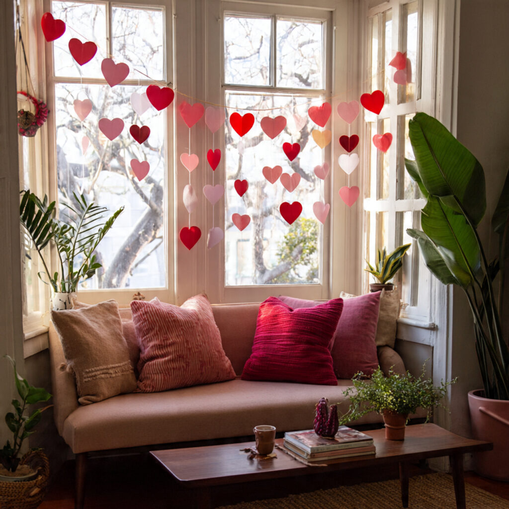 Whimsical Paper Heart Garlands