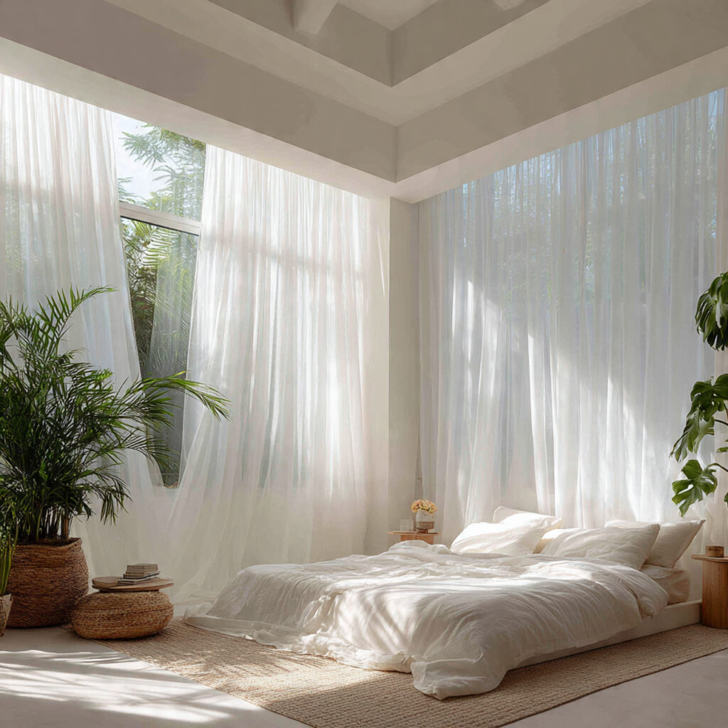 Airy White Sheer Curtains