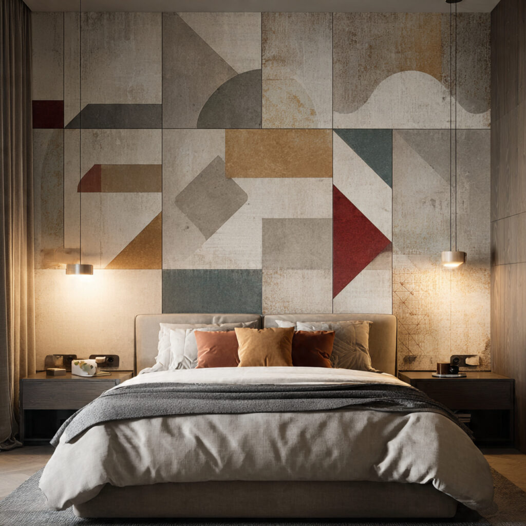 Bedroom Wall Decor Ideas 2026 That Transform Any Bedroom 16 Geometric Bedroom Wall Decor Ideas