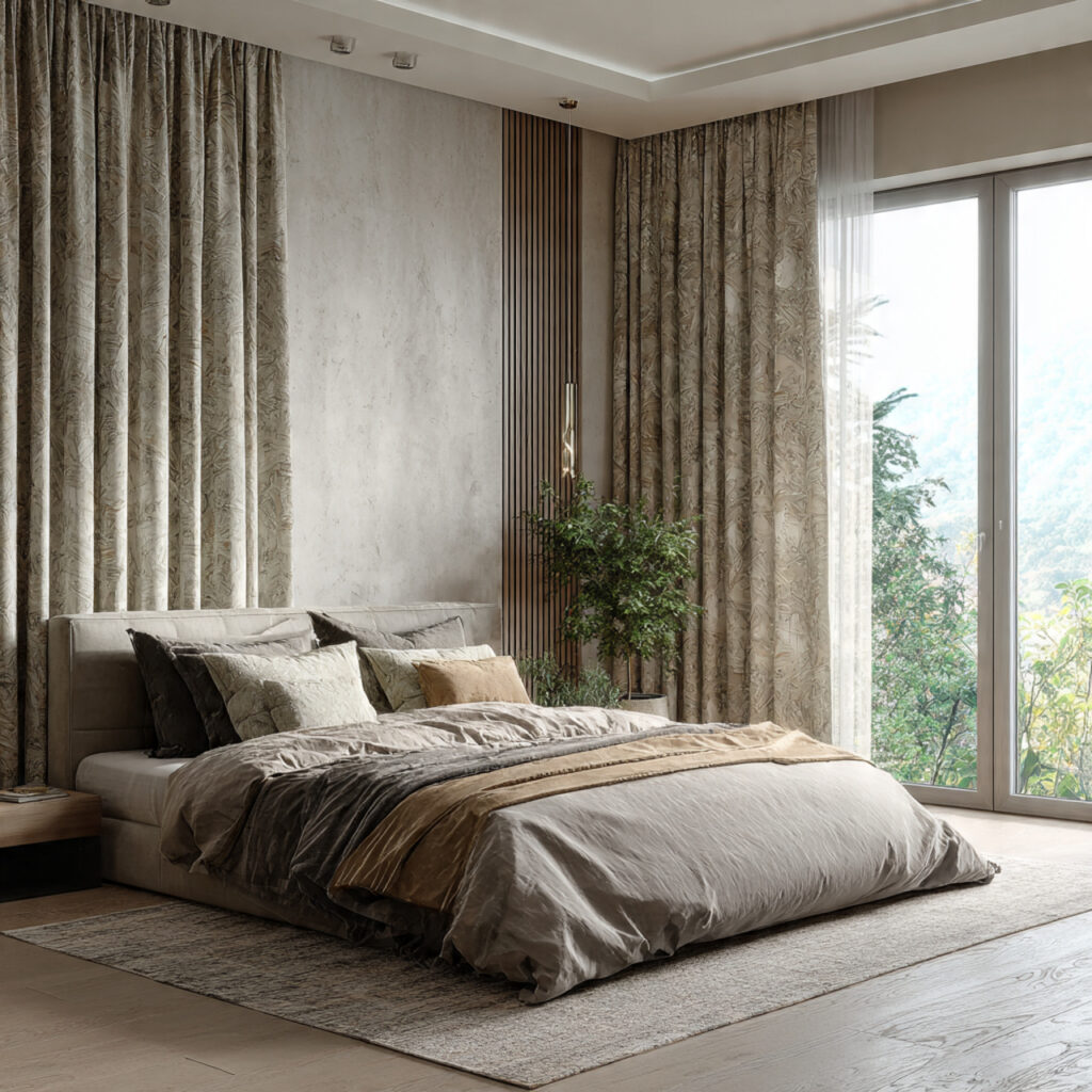 Soft Pastel Bedroom Blackout Curtain Ideas