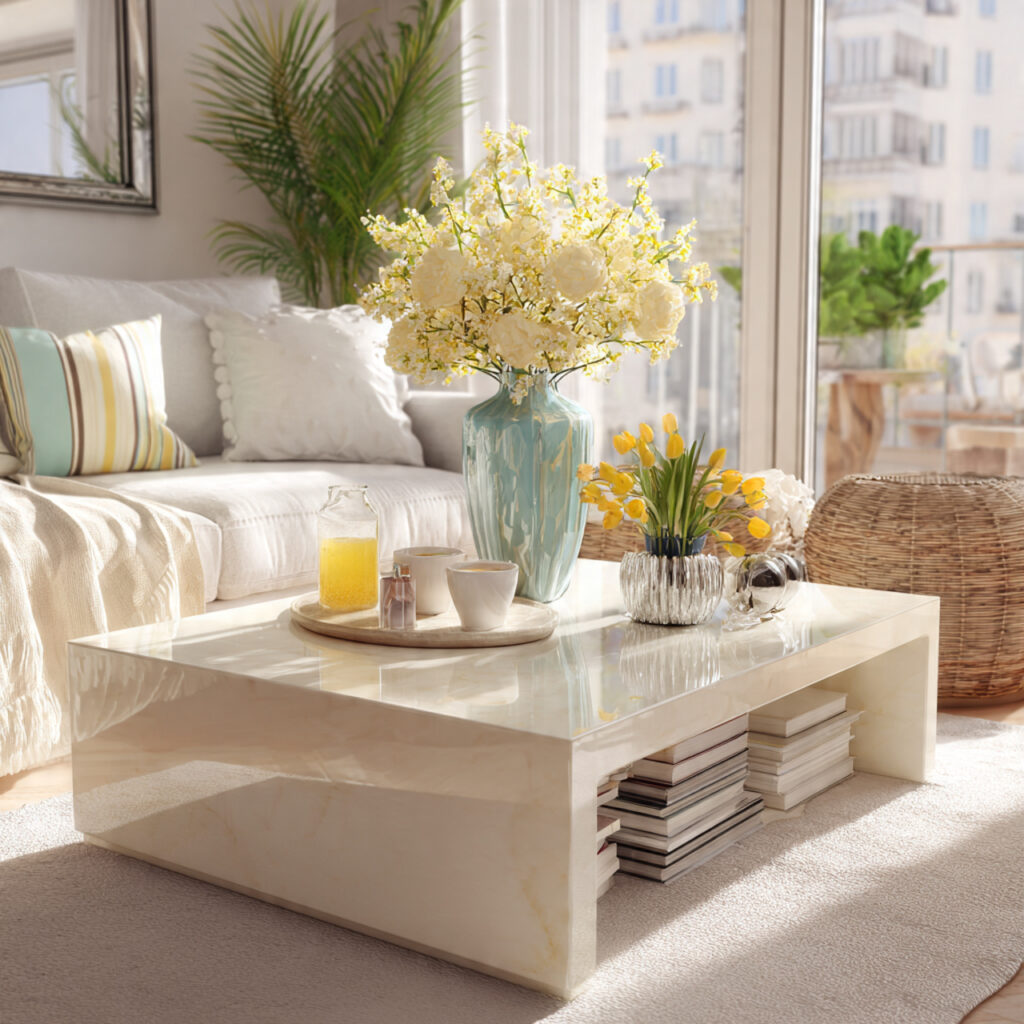Spring Coffee Table Decor Ideas That Feel Light, Airy, and Beautiful 25 Bright Spring Coffee Table Decor Ideas