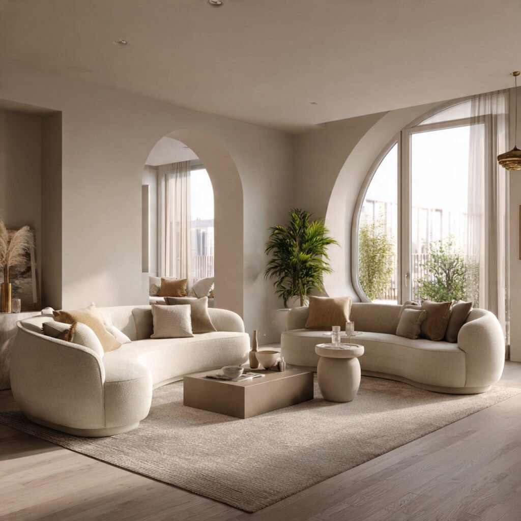 Curved Contemporary Living Room Ideas