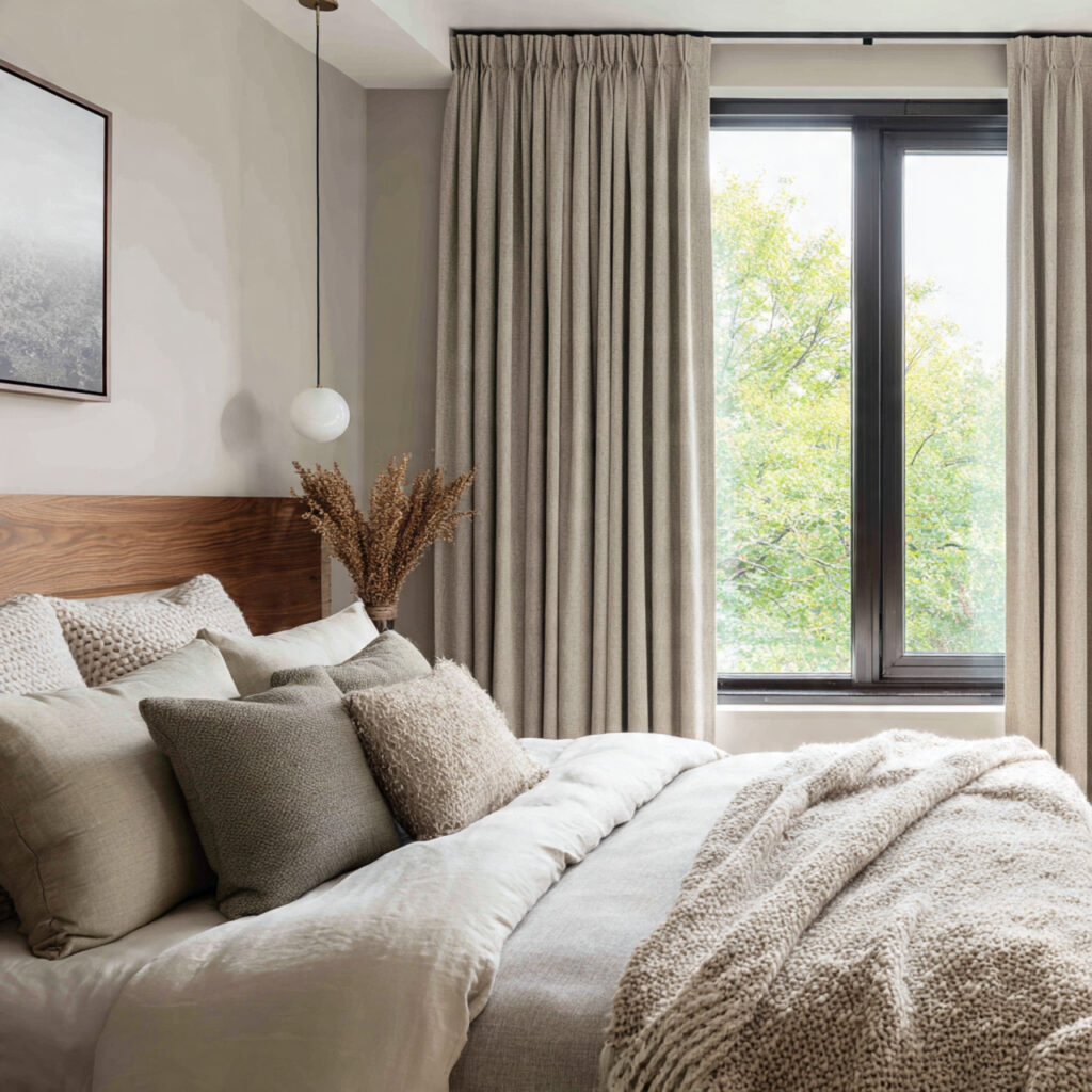 Soft Textured Blackout Curtain Ideas