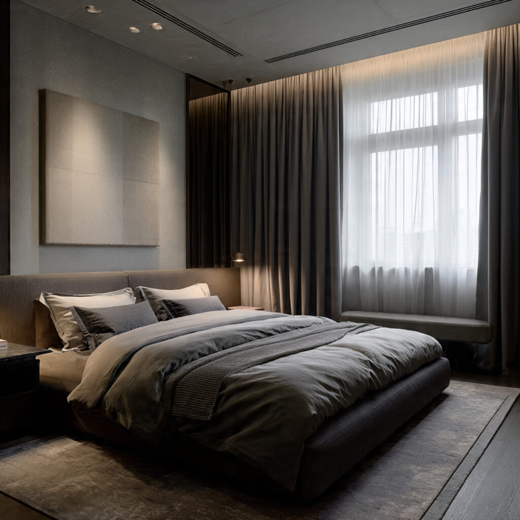 Hotel-Inspired Bedroom Blackout Curtain Ideas