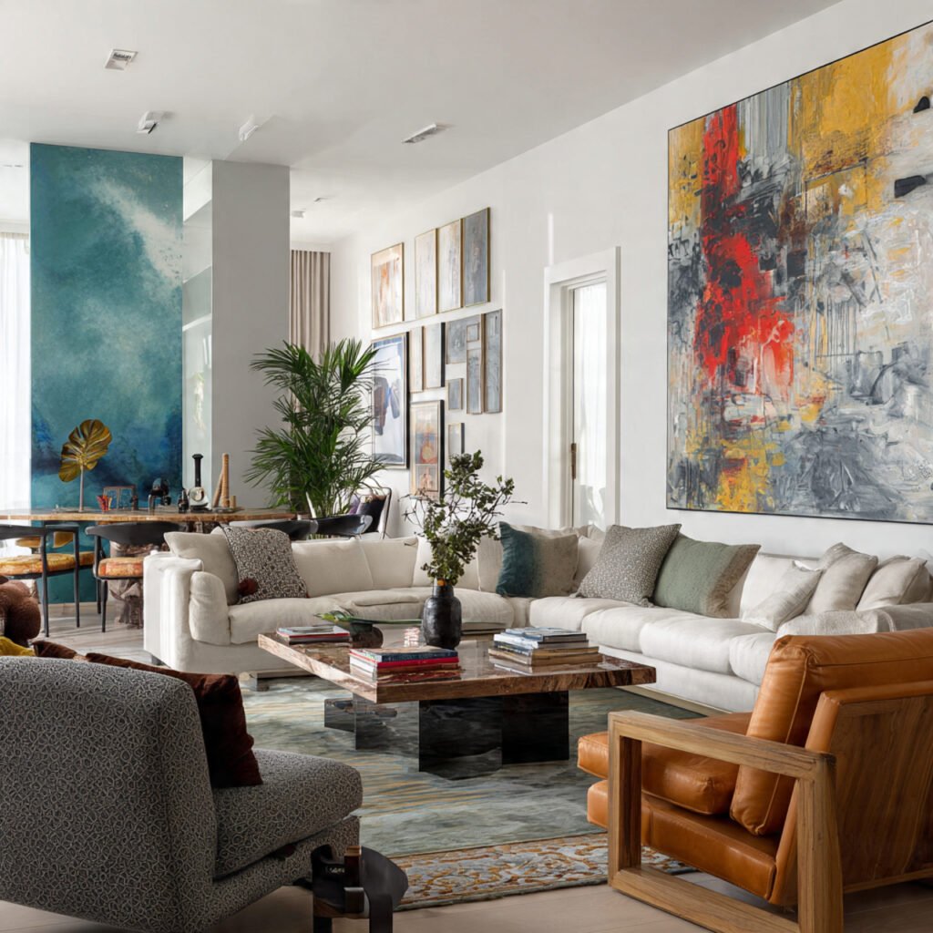 Art-Focused Living Room Makeover Ideas