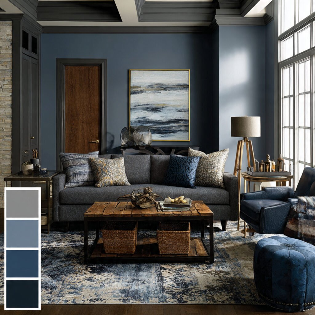 Tonal Contrast Living Room Makeover Ideas