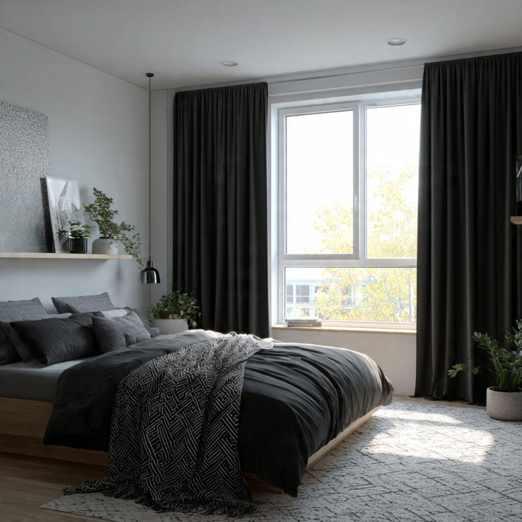 Matte Fabric Blackout Curtain Ideas