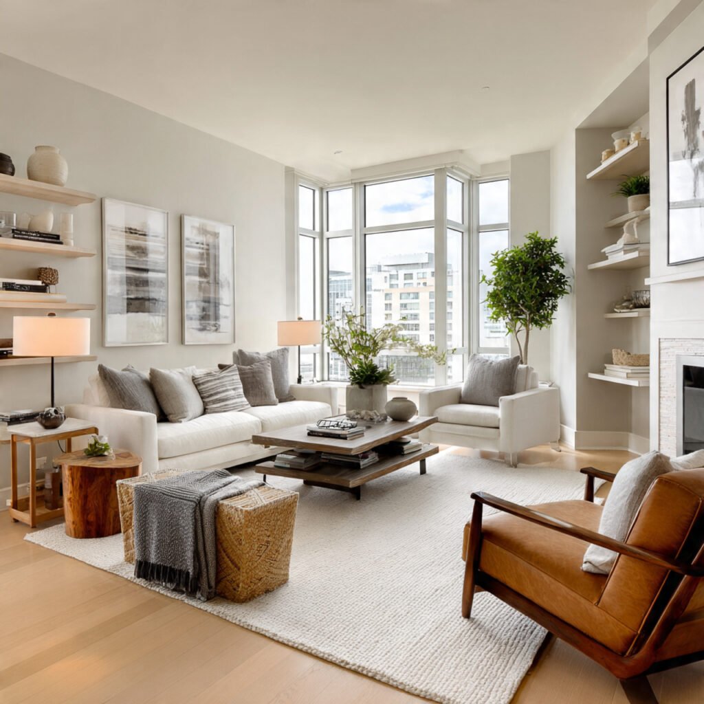 Floating Furniture Living Room Makeover Ideas