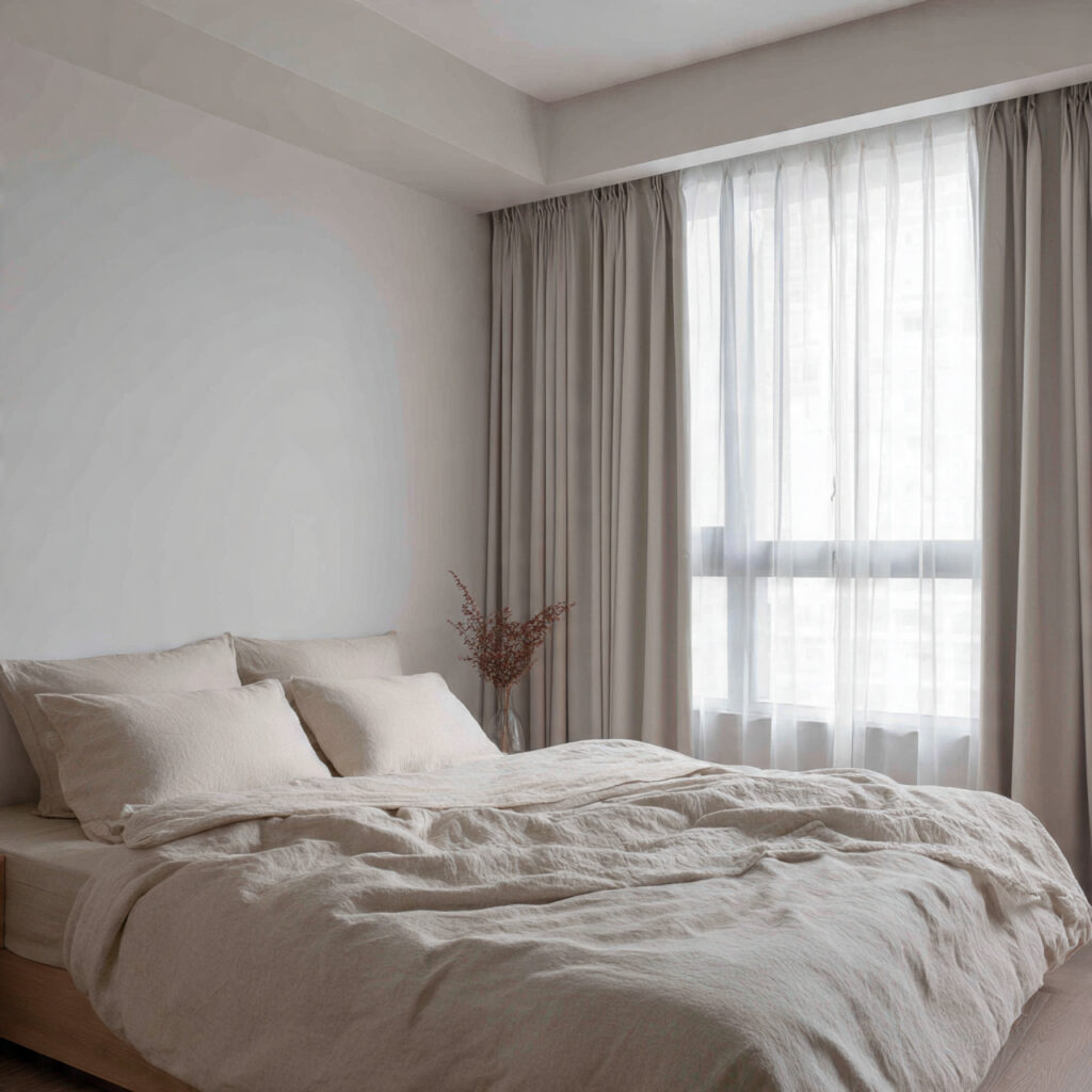 Minimalist Neutral Blackout Curtain Ideas