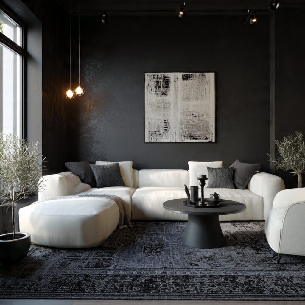 Monochrome Living Room Makeover Ideas