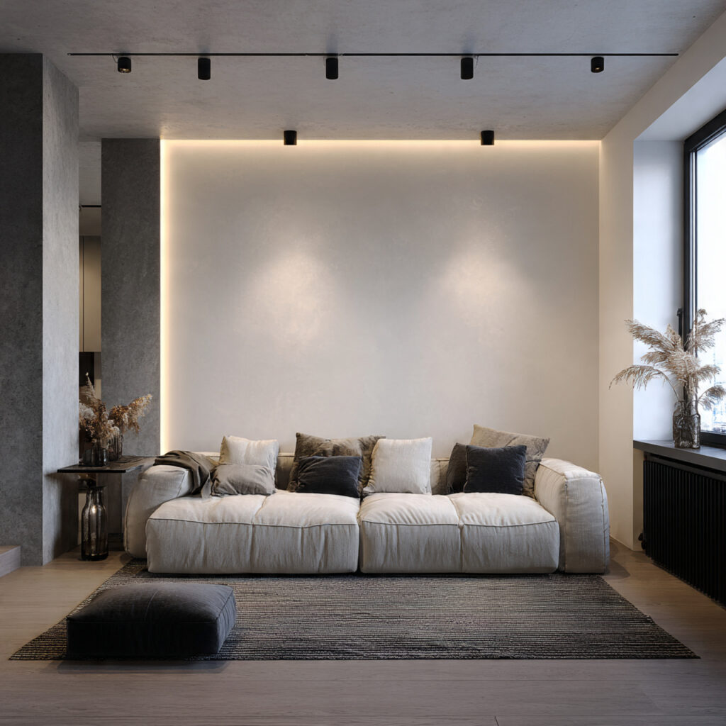 Monochrome Living Room Sofa Ideas