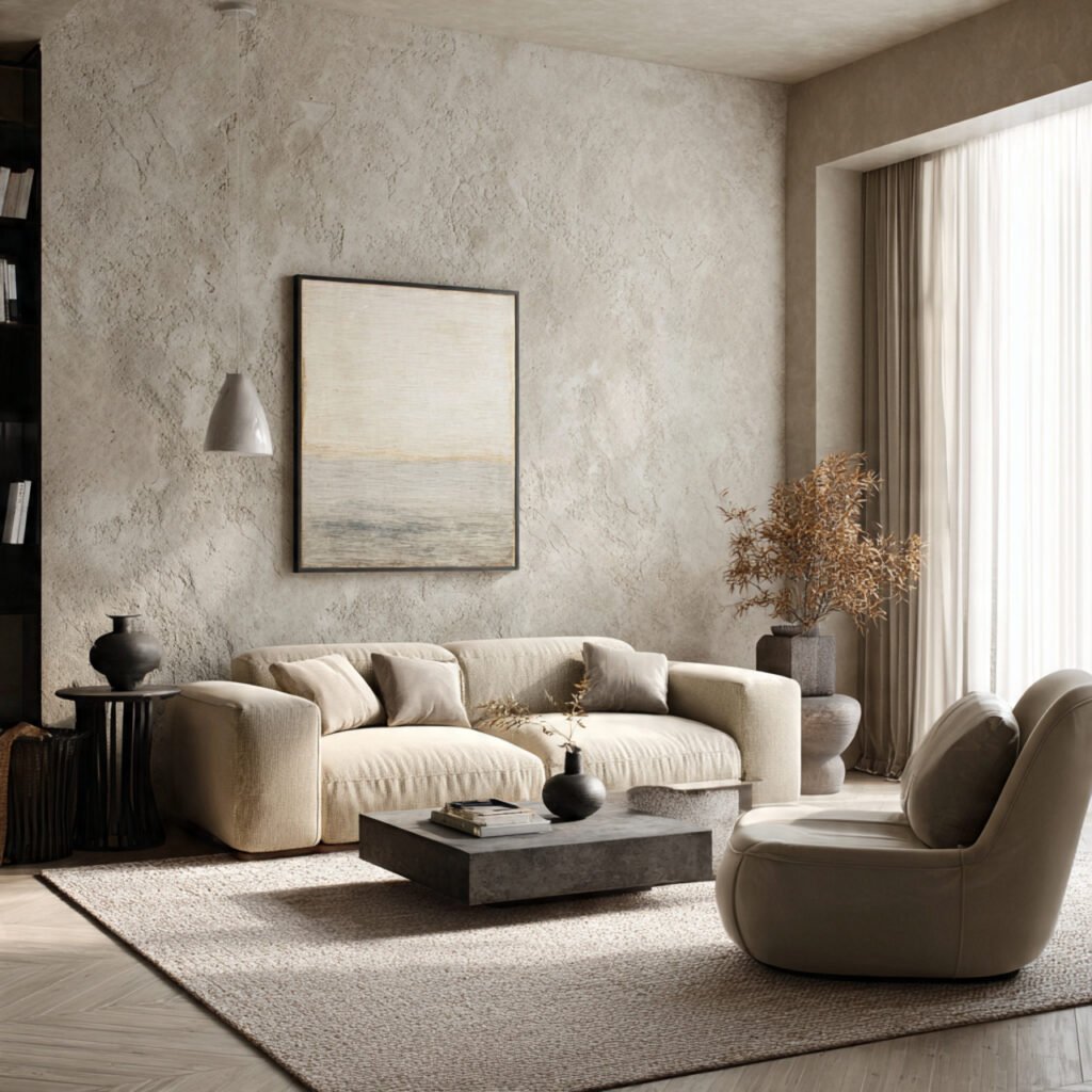 Neutral Contemporary Living Room Ideas