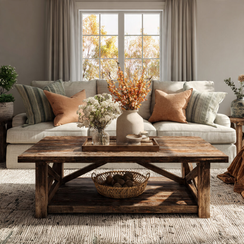 Spring Coffee Table Decor Ideas That Feel Light, Airy, and Beautiful 22 Rustic Coffee Table Decor Ideas