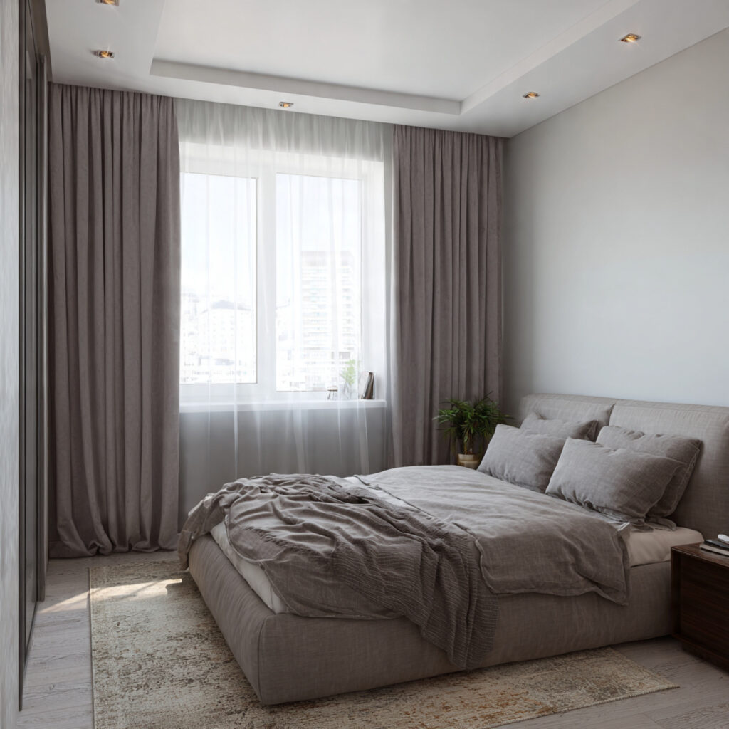 Warm Cozy Bedroom Blackout Curtain Ideas