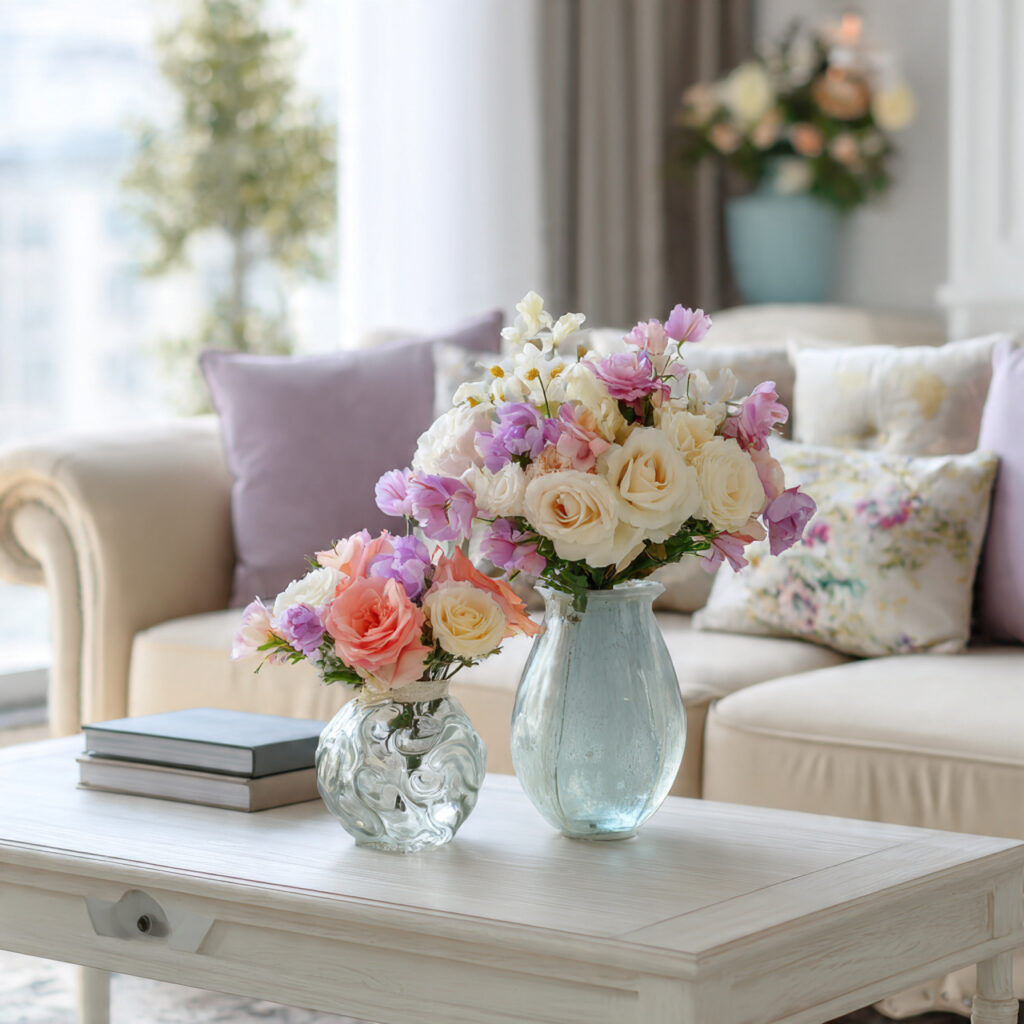 Spring Coffee Table Decor Ideas That Feel Light, Airy, and Beautiful 2 Floral Inspired Coffee Table Decor Ideas