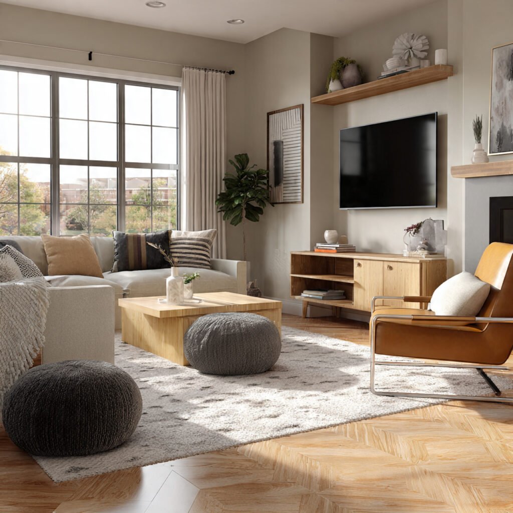 Warm Contemporary Living Room Ideas