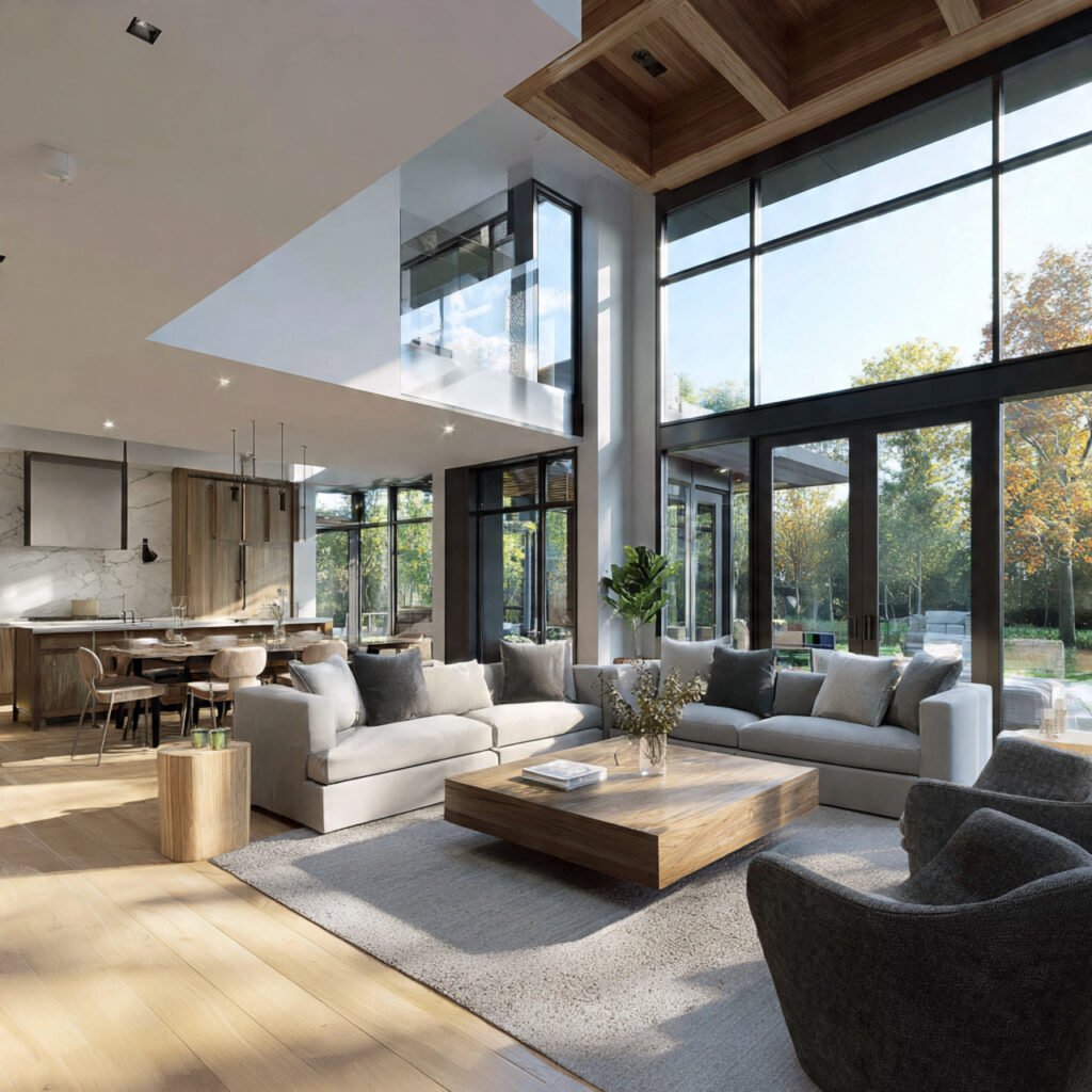 Open-Concept Contemporary Living Room Ideas