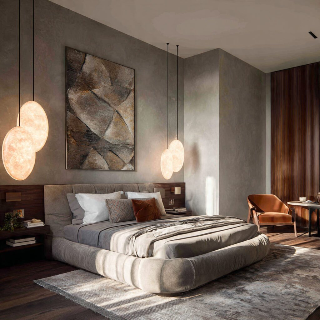 36 Stunning Bedroom Makeover Ideas 2026 for Modern Homes 21 Bedroom Makeover Ideas with Modern Lighting Fixtures