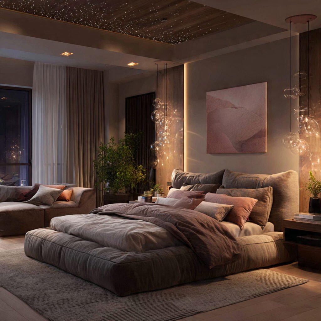 36 Stunning Bedroom Makeover Ideas 2026 for Modern Homes 16 Bedroom Makeover Ideas with Warm Lighting Ambience