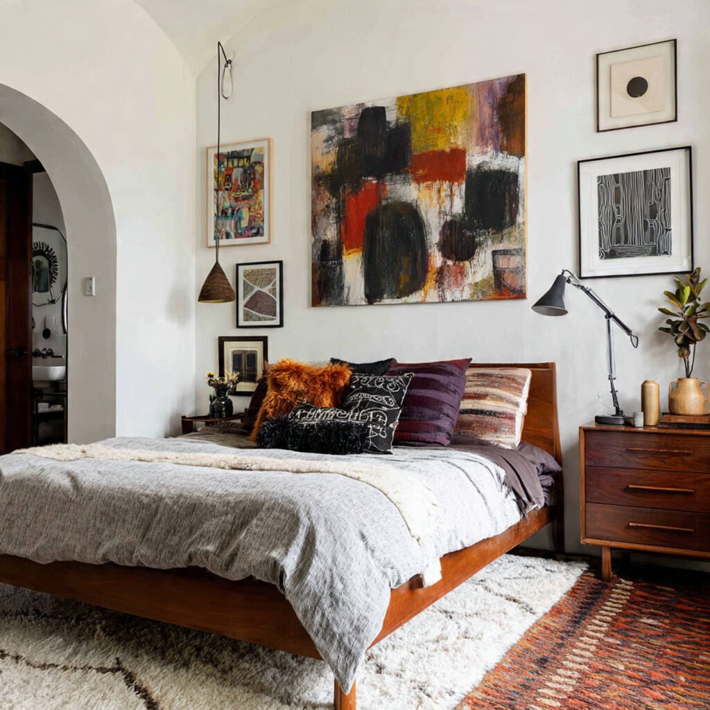 36 Stunning Bedroom Makeover Ideas 2026 for Modern Homes 27 Bedroom Makeover Ideas with Artistic Decor Elements