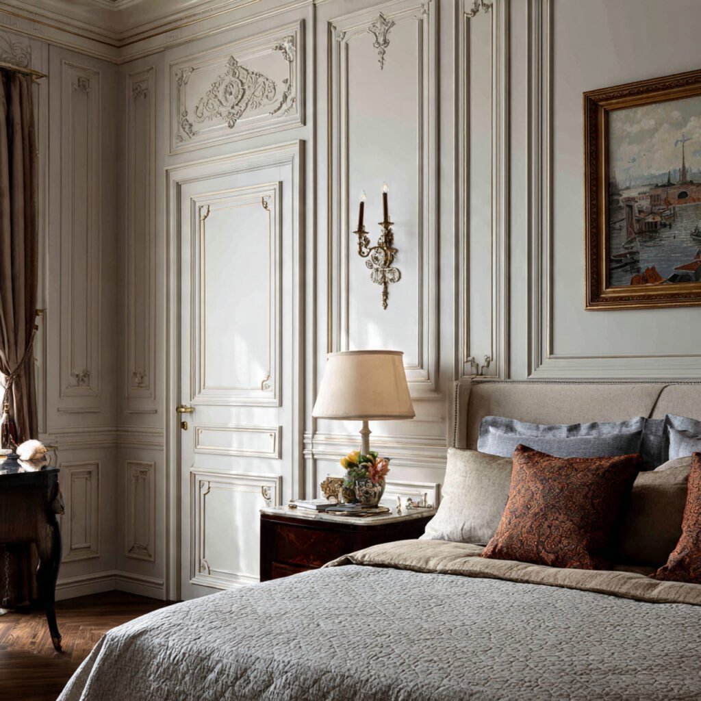 36 Stunning Bedroom Makeover Ideas 2026 for Modern Homes 19 Bedroom Makeover Ideas with Elegant Wall Paneling