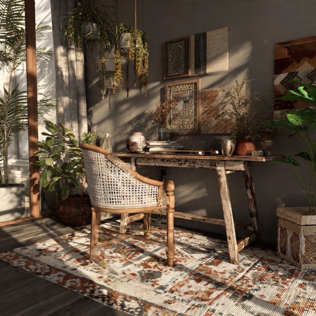 30 Aesthetic Home Office Desk Setup Ideas for Productivity 12 Boho Home Office Desk Setup Ideas