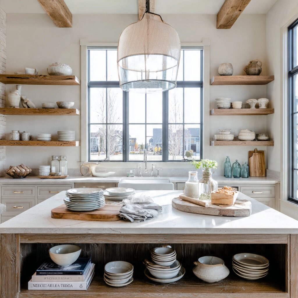 Open Shelving Kitchen Island Ideas