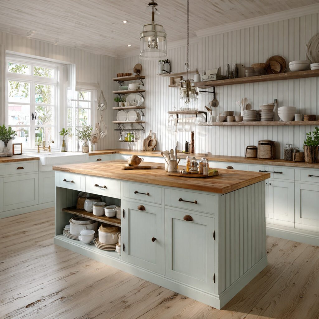 Farmhouse-Style Island Storage Ideas