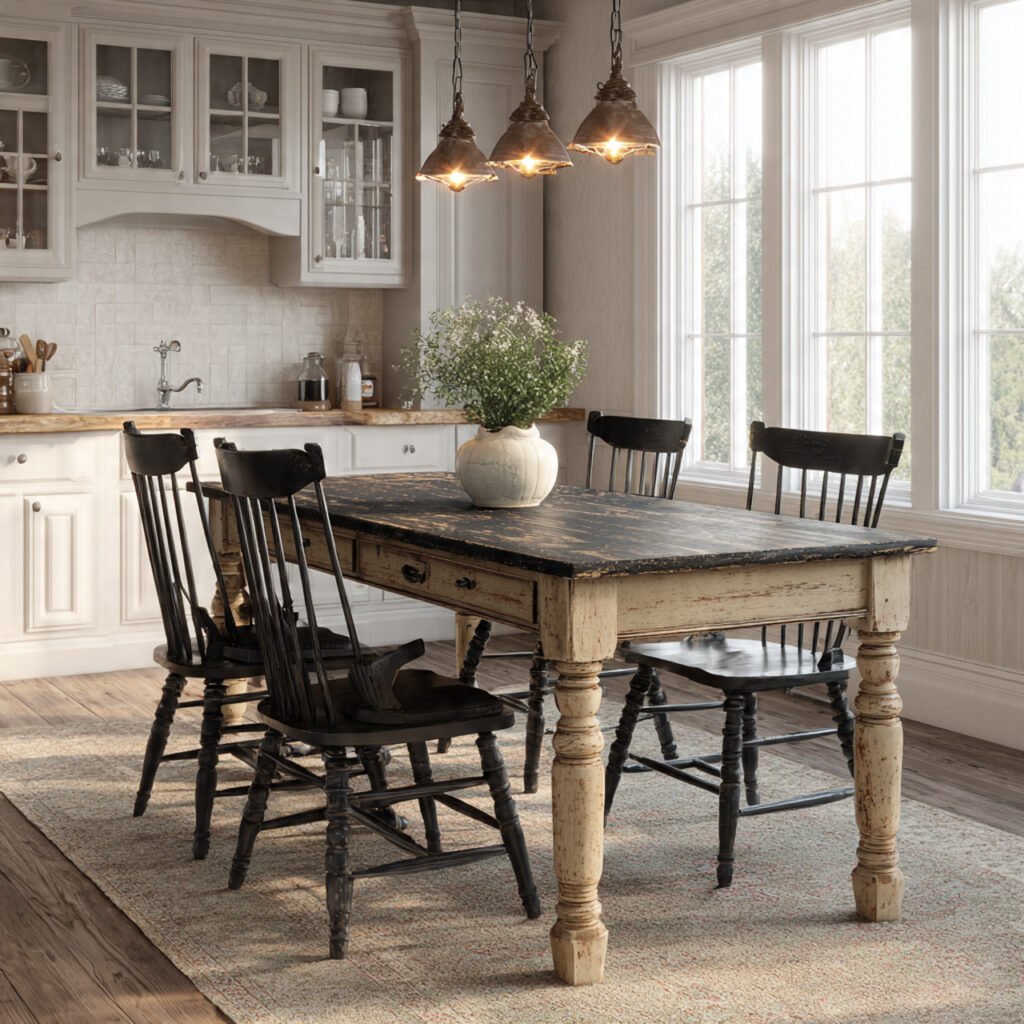 Vintage-Inspired Farmhouse Table Ideas