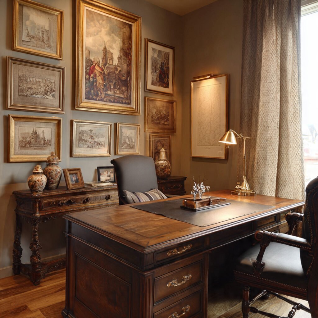 30 Aesthetic Home Office Desk Setup Ideas for Productivity 26 Vintage Inspired Desk Setup Ideas