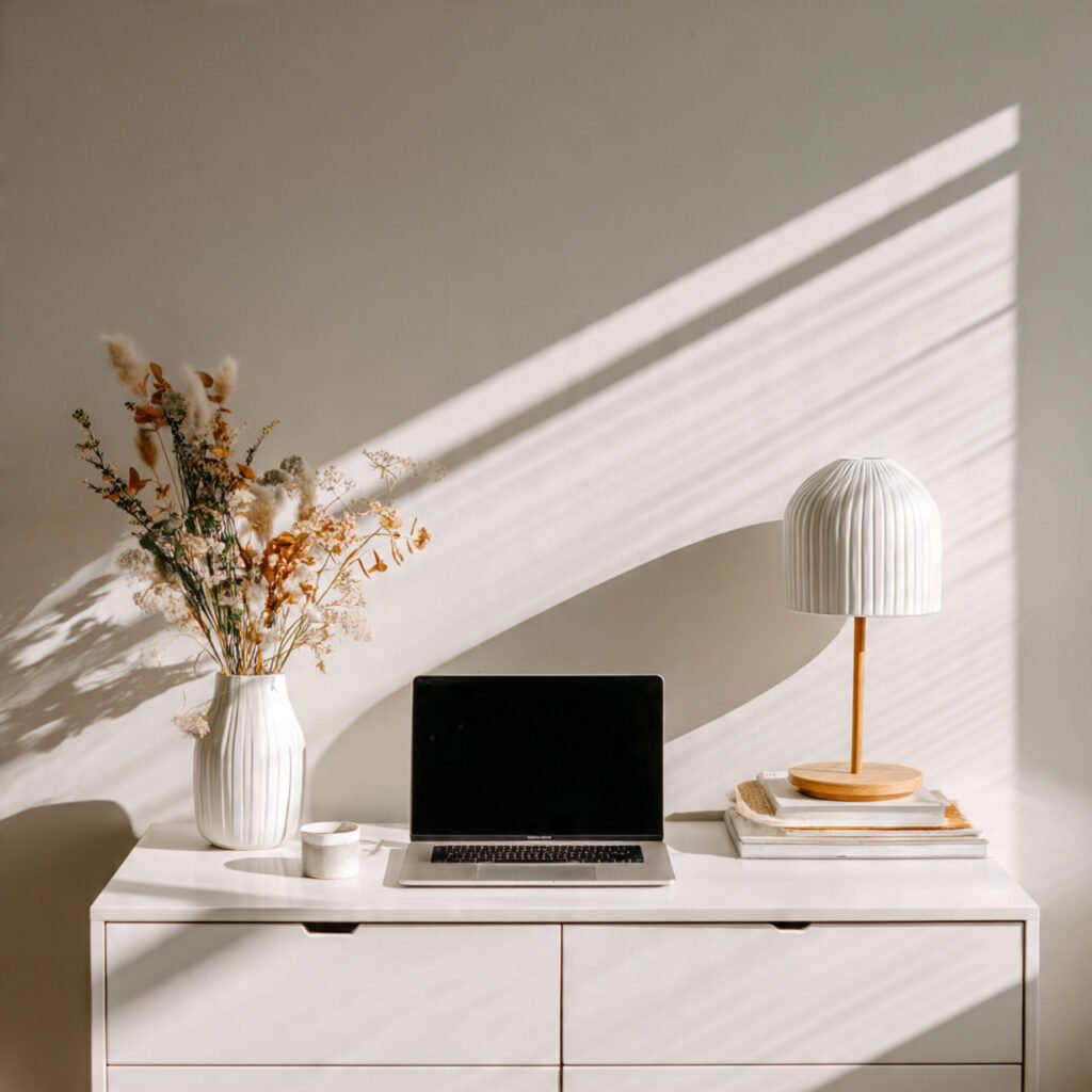 30 Aesthetic Home Office Desk Setup Ideas for Productivity 29 Minimal Clutter Desk Setup Ideas