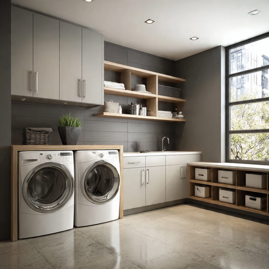 32 Stunning Laundry Room Makeover Ideas 2026 for Stylish Homes 7 Contemporary Laundry Room Makeover Ideas