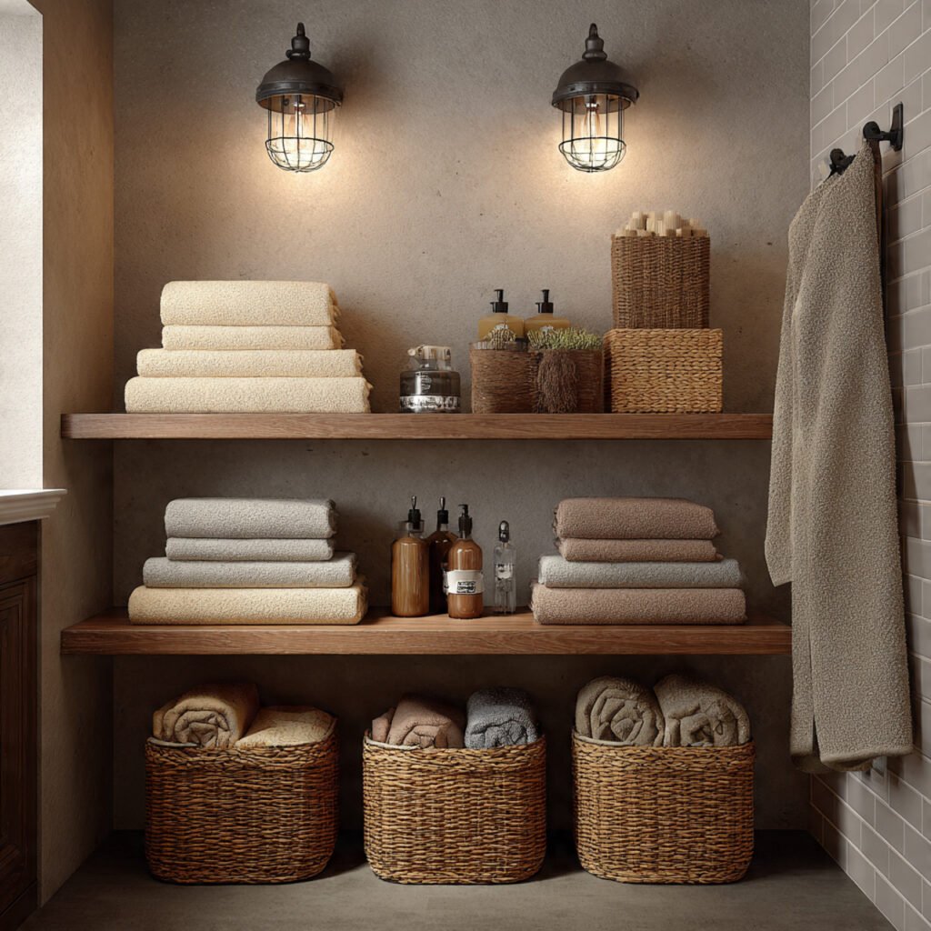 Towel Storage Display Ideas