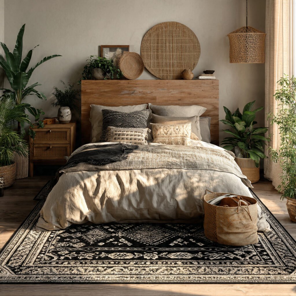 Patterned Rug Bedroom Ideas
