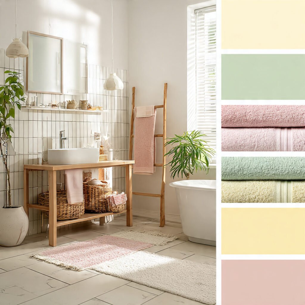 27 Creative Easter Bathroom Decor Ideas for Small & Stylish Spaces 2 Pastel-Themed Spring Bathroom Ideas