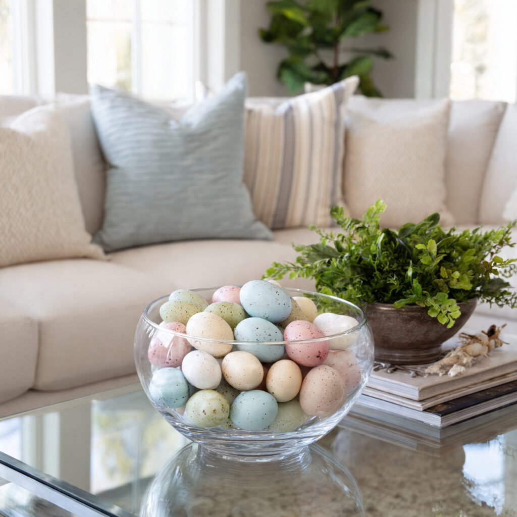 28 Creative Easter Living Room Decor Ideas for a Stylish Home 15 Easter Egg Display Ideas for Living Rooms
