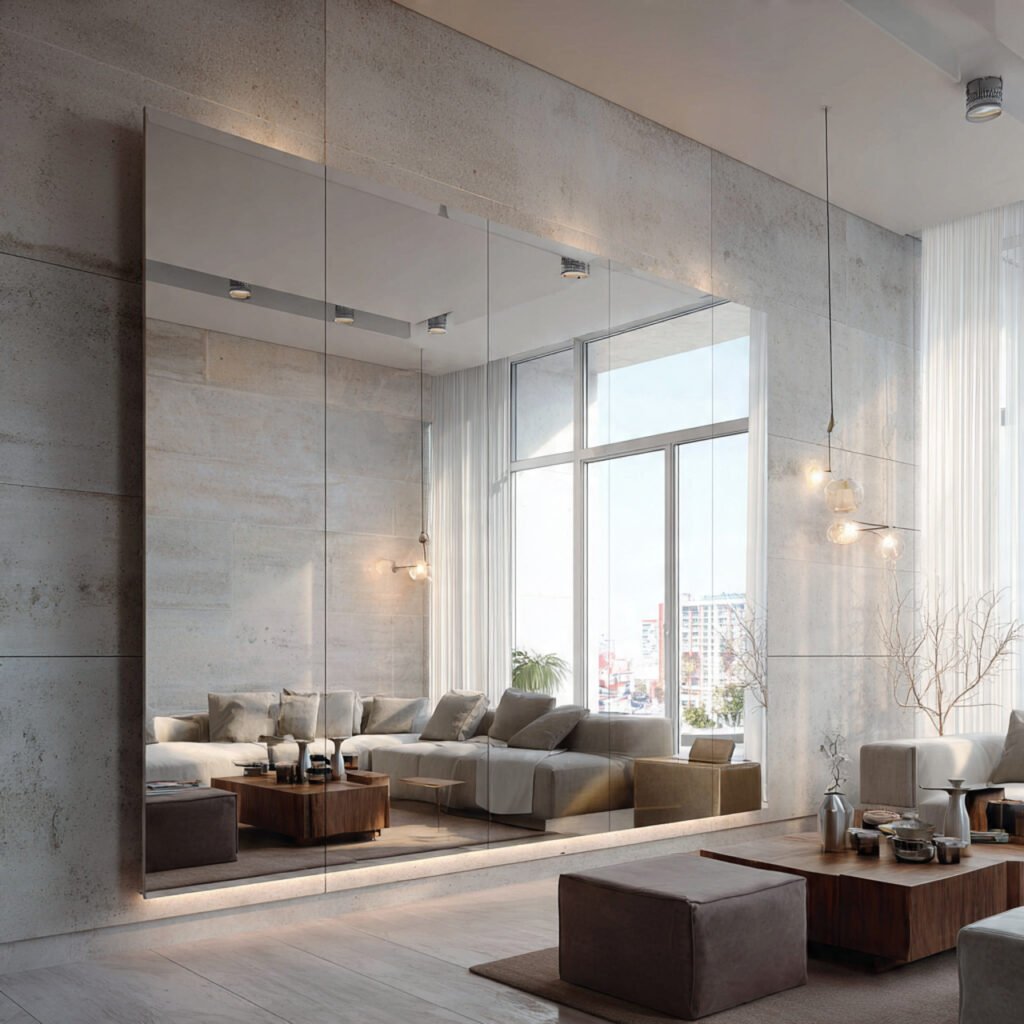 Frameless Mirror Wall Ideas