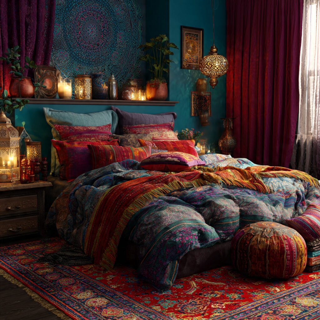 Colorful Boho Bedroom Ideas