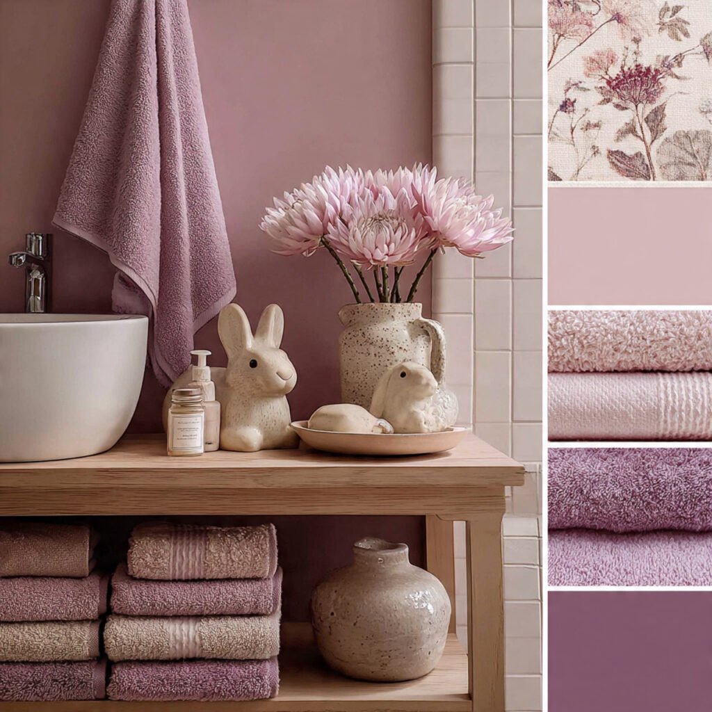 27 Creative Easter Bathroom Decor Ideas for Small & Stylish Spaces 26 Pink and Lavender Bathroom Ideas