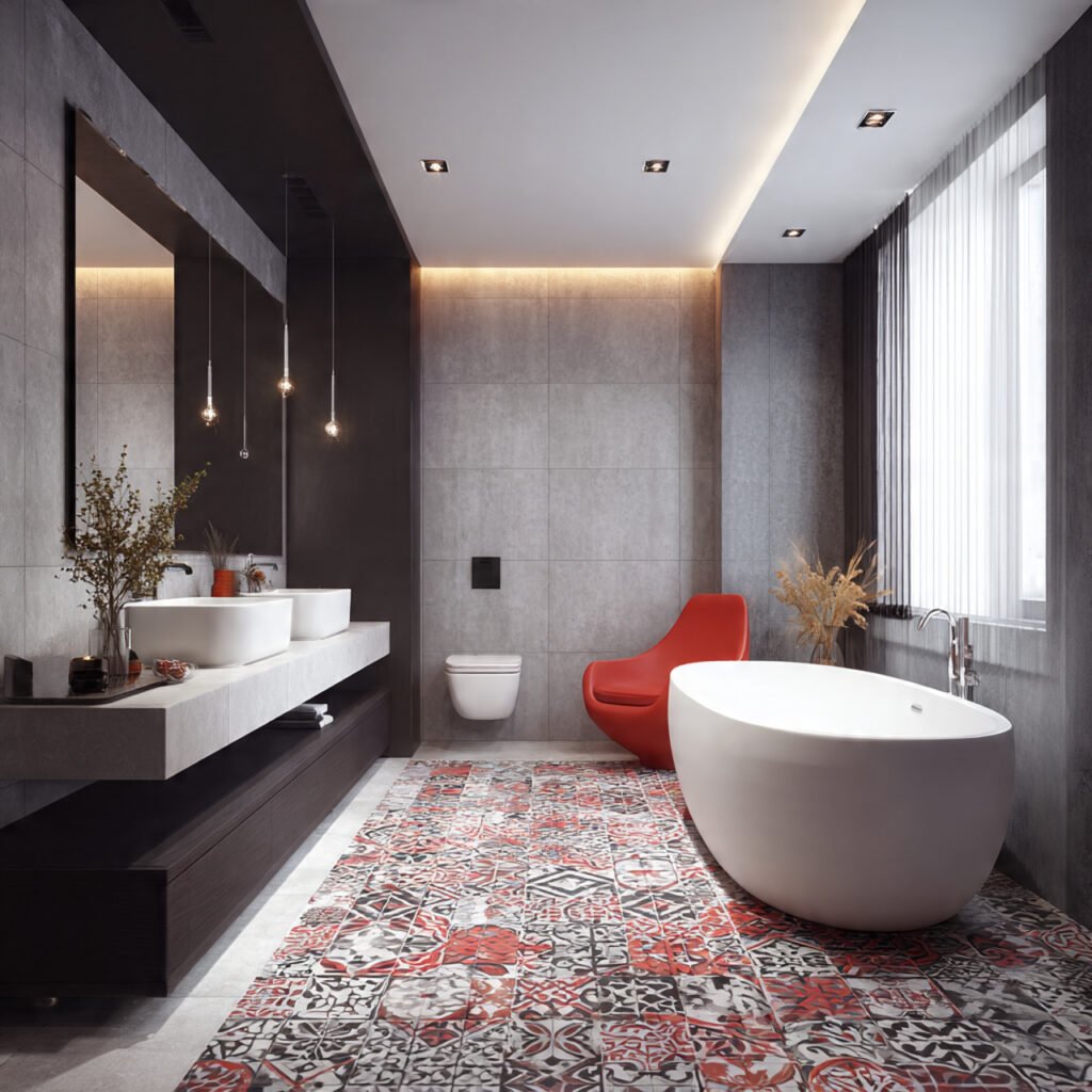 Statement Tile Bathroom Ideas