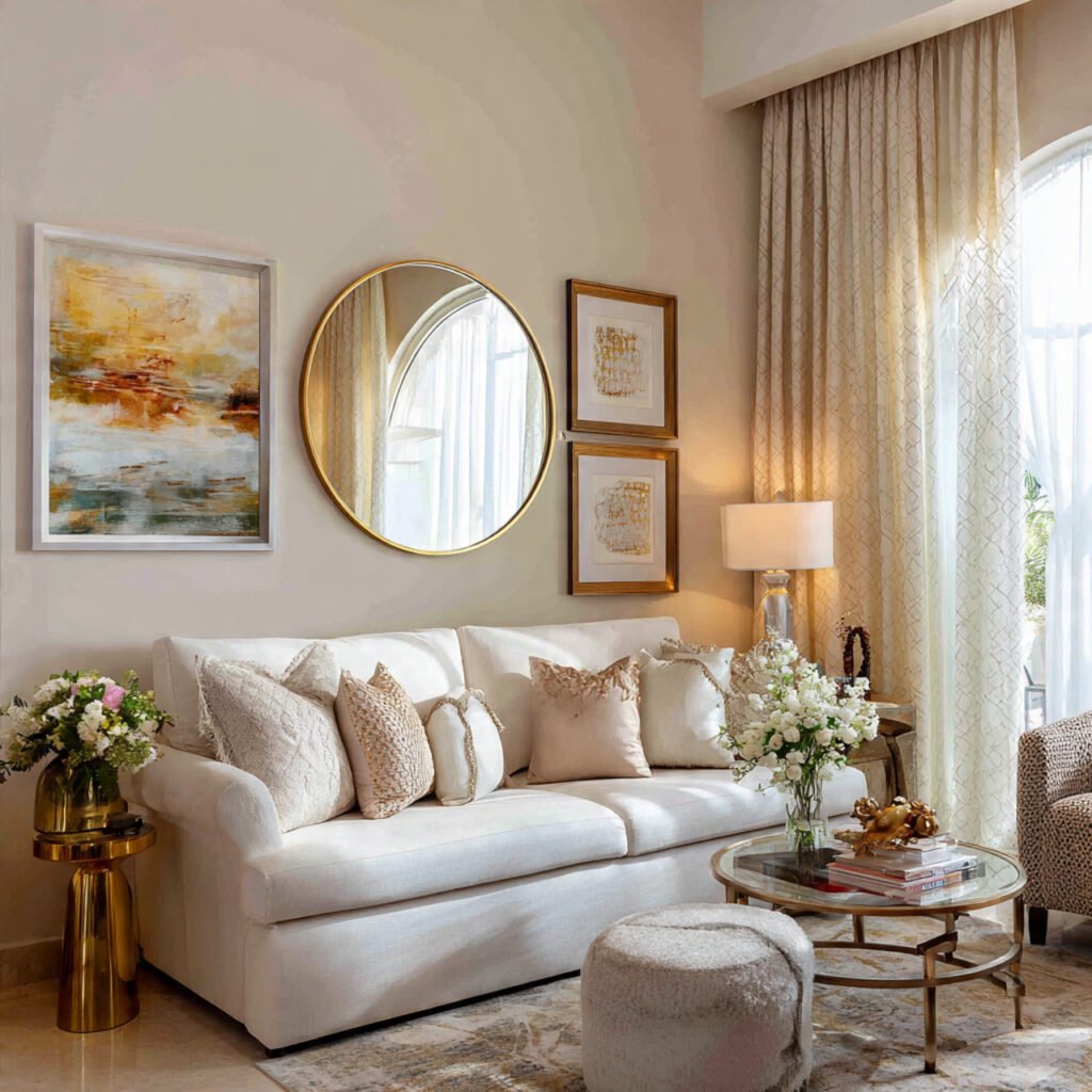 Living Room Mirror Accent Ideas
